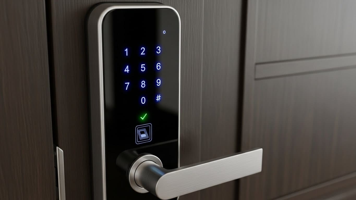 Na imagem, fechadura eletrônica